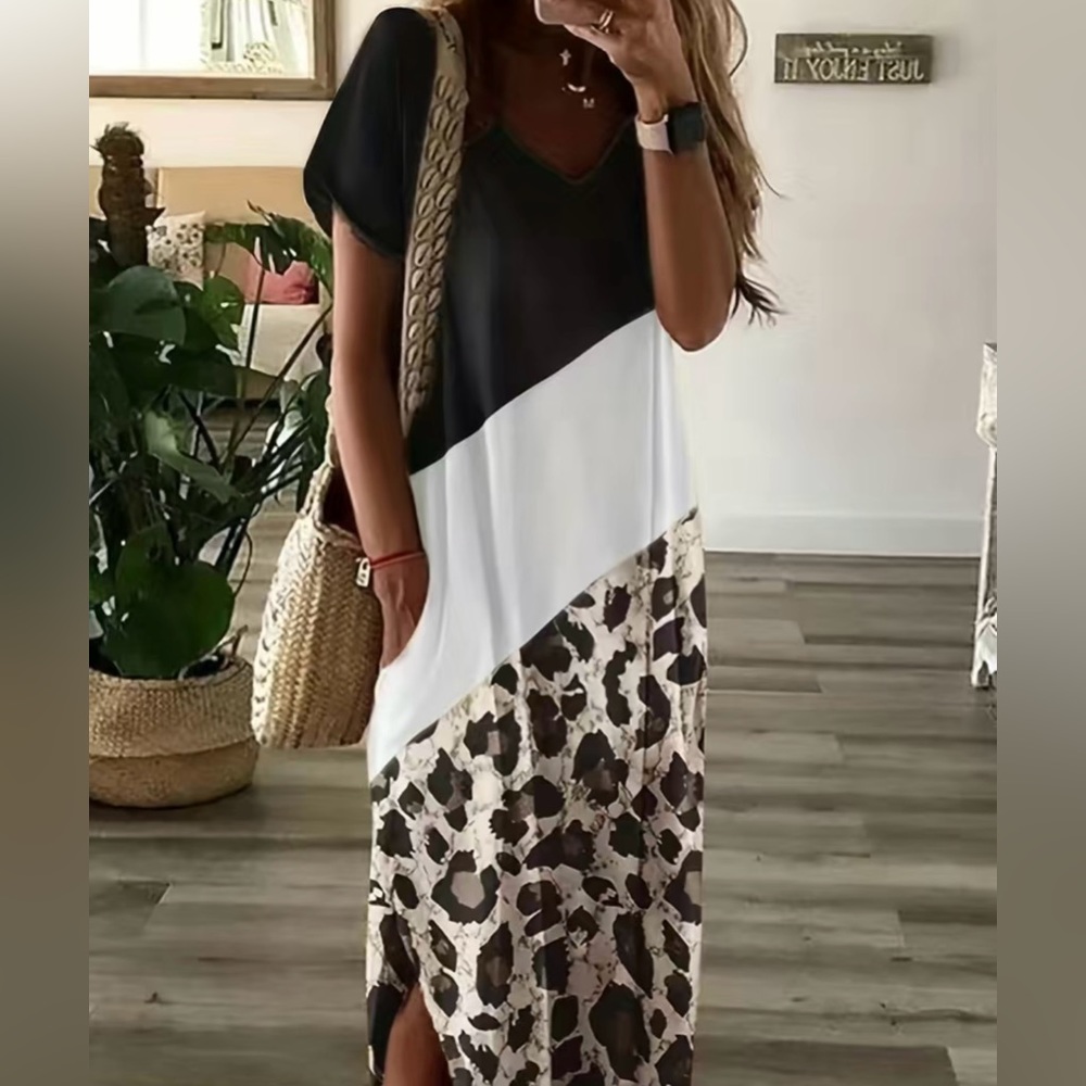 Maxi dress leopard